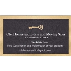 Ole' Homestead Estate And Moving Sales Logo