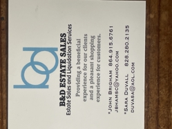 B & D Estate Sales Logo