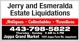 Jerry And Esmeralda Estate Liquidations Logo