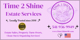 Time 2 Shine Estate Services Logo